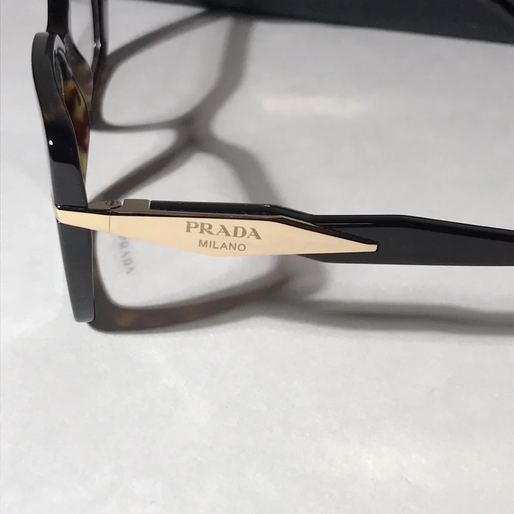 New Authentic Prada PR 03Z 2AU-1O1 🤎 Women's Brown Tortoiseshell Optical Glasses - Picture 8 of 14